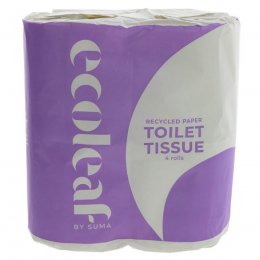 Ecoleaf Recycled Paper Toilet Tissue - Pack of 4