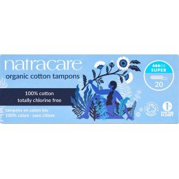 Natracare Organic Cotton Tampons - Super - Pack of 20