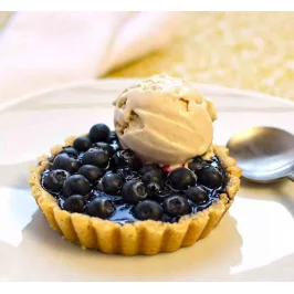 Blueberry Tart with Lemon Verbena Ice Cream